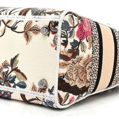 Christian Dior Canvas Embroidered Jardin D'Hive Medium Lady D-Lite Ecru Multicolor 7 of 9