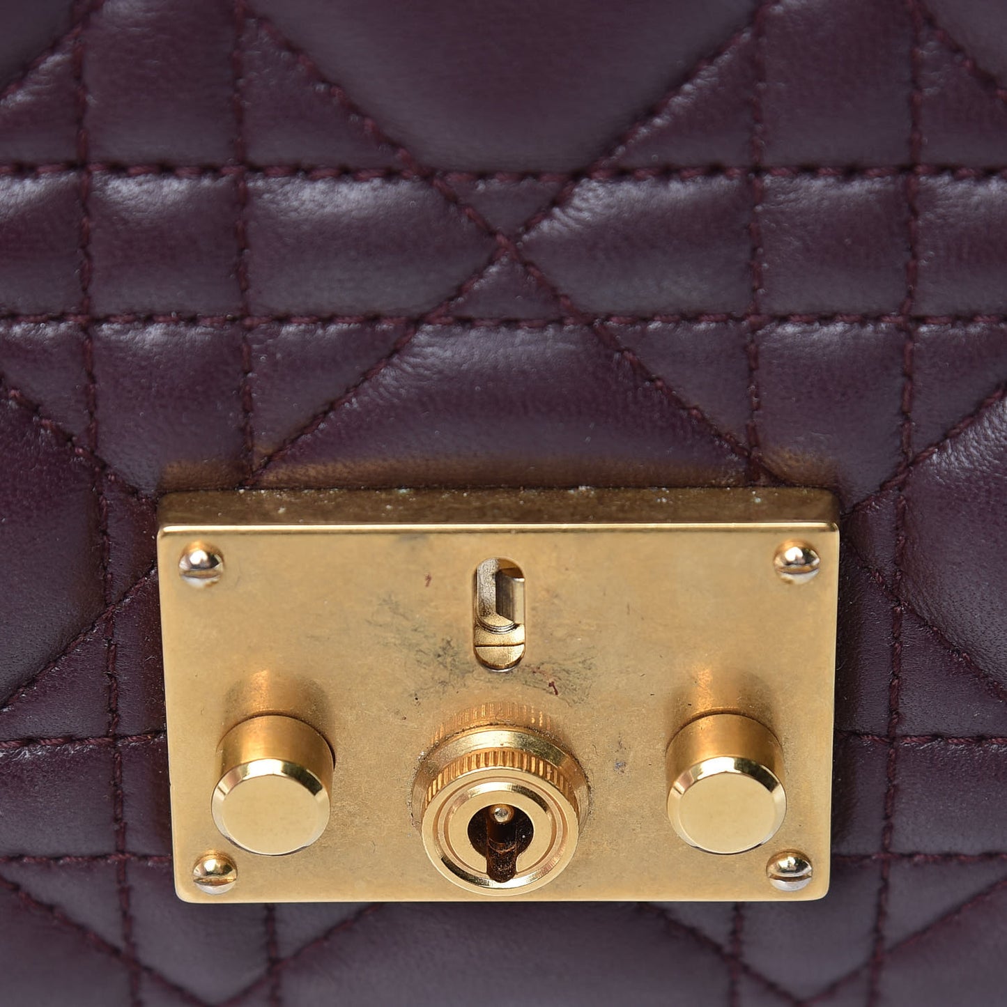 Lambskin Cannage Large Dioraddict Flap Bag Burgundy