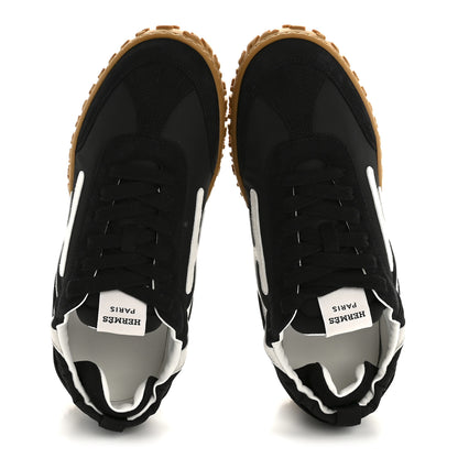 Hermes Nappa Suede Goatskin Jet Sneakers 38 Black 2 of 10