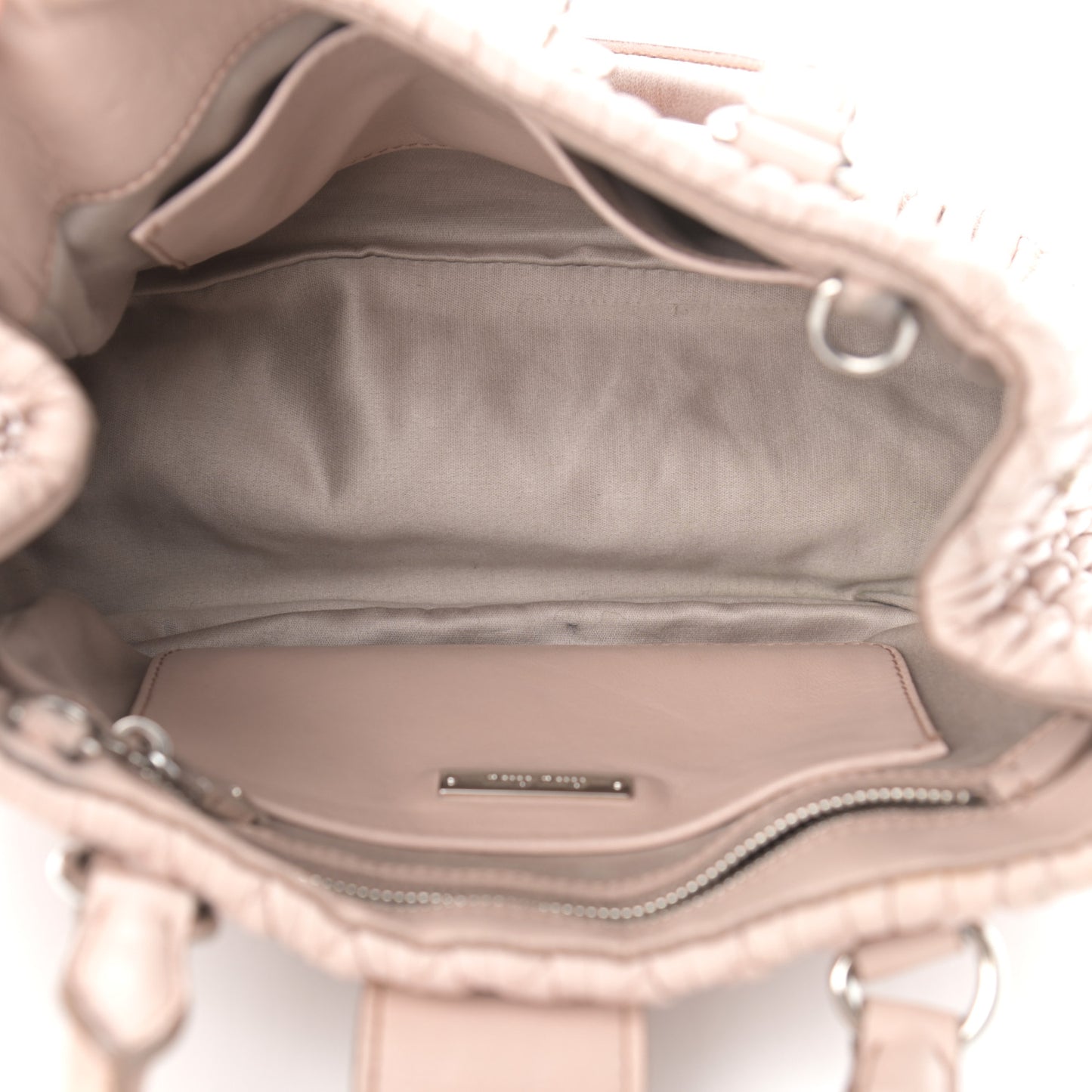Nappa Matelasse Crystal Top Handle Tote Cammeo
