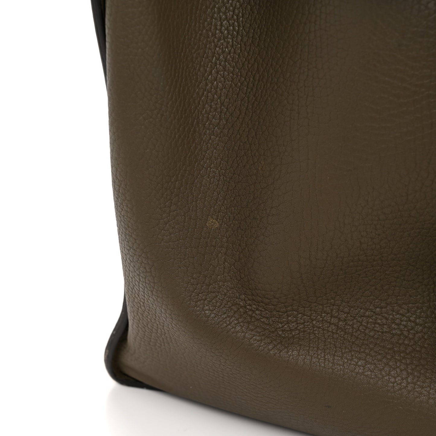 Crisped Calfskin Large Tie Knot Tote Dark Khaki