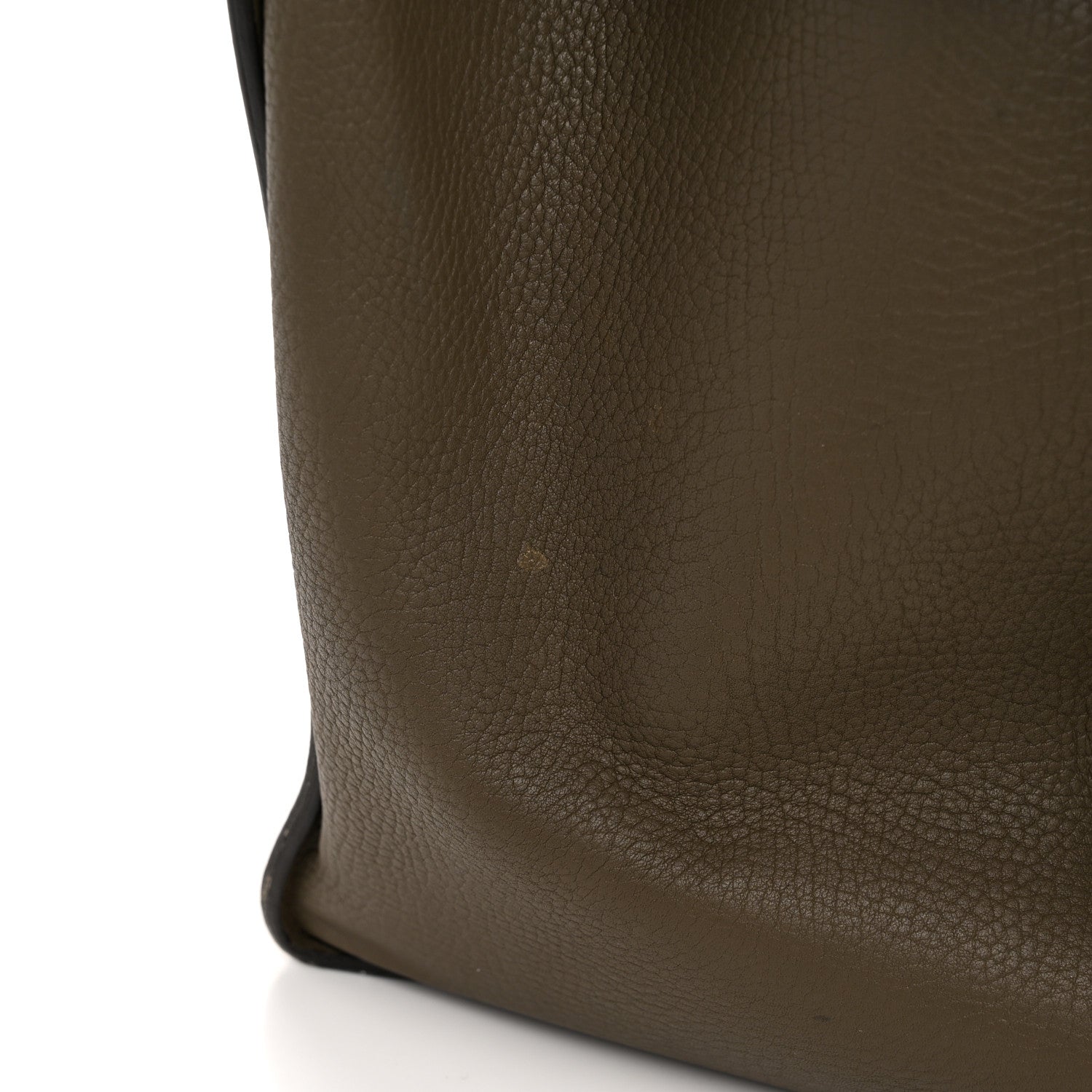 Celine Crisped Calfskin Large Tie Knot Tote Dark Khaki 14 of 17