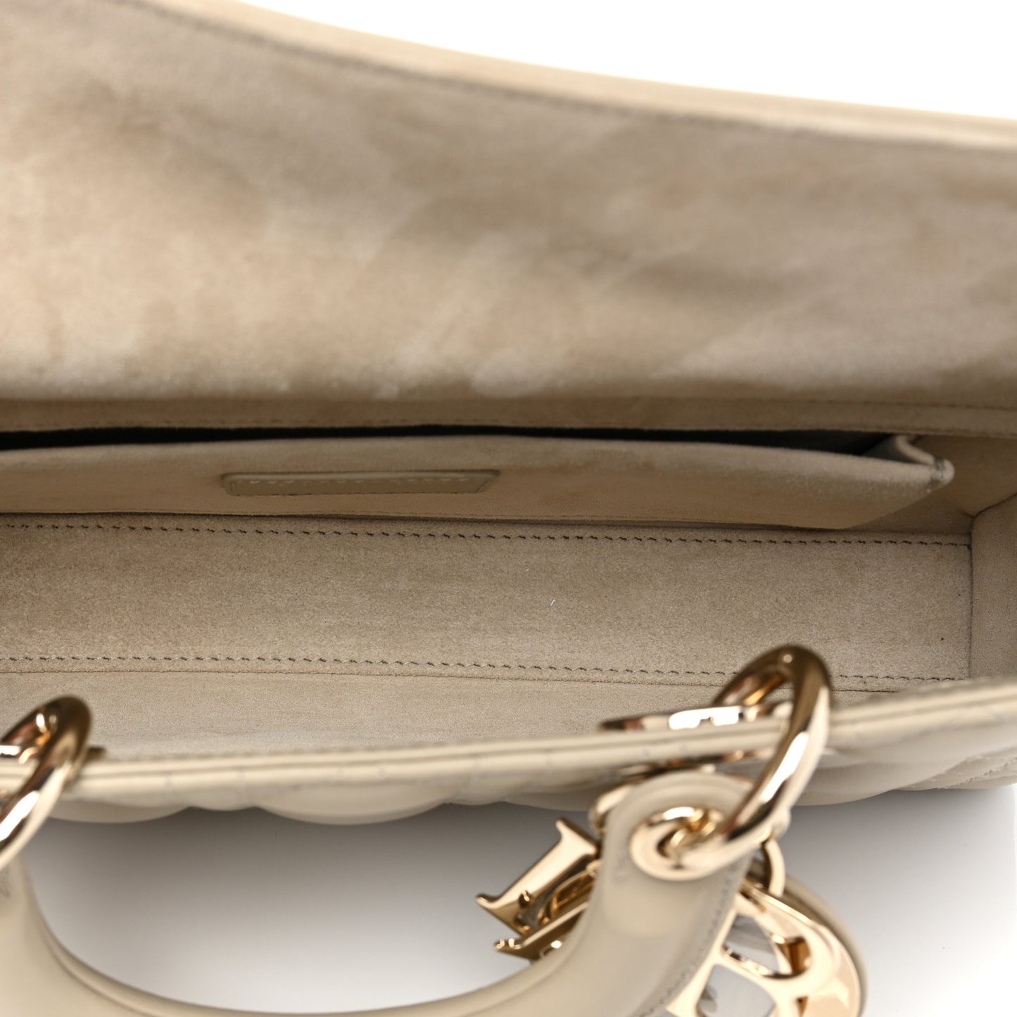 Lambskin Cannage Medium Lady D-Joy Sand