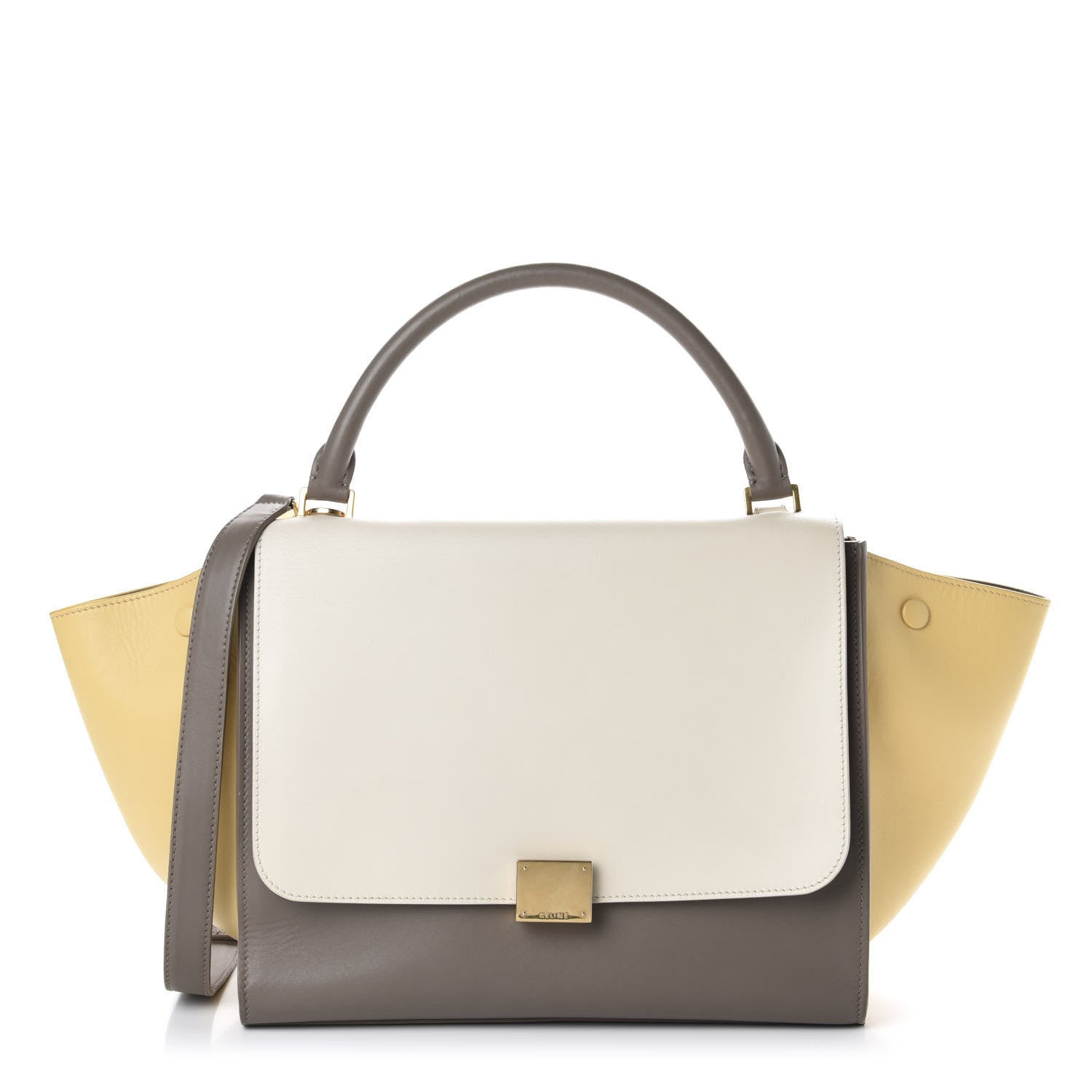 Celine Smooth Calfskin Medium Tri-Color Trapeze Butter 1 of 10