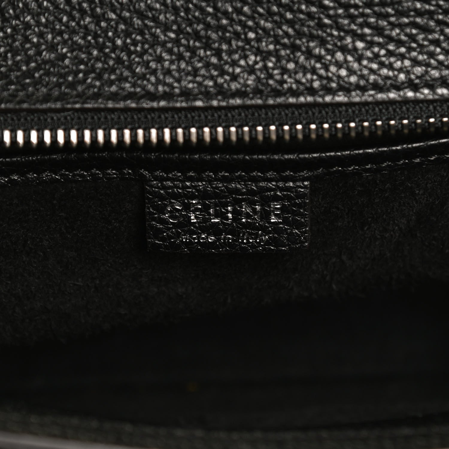 Celine Drummed Calfskin Nano Luggage Black 6 of 12