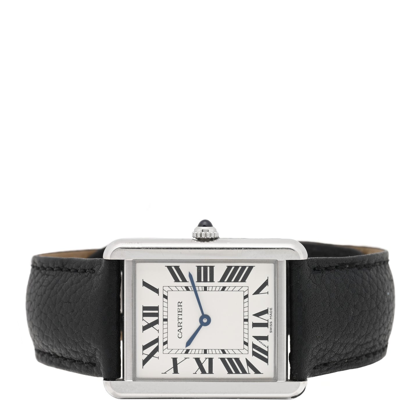 Stainless Steel Calfskin 27mm Tank Solo Quartz Watch
