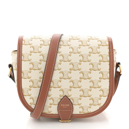 Celine Triomphe Canvas Medium Folco Bag White 1 of 11