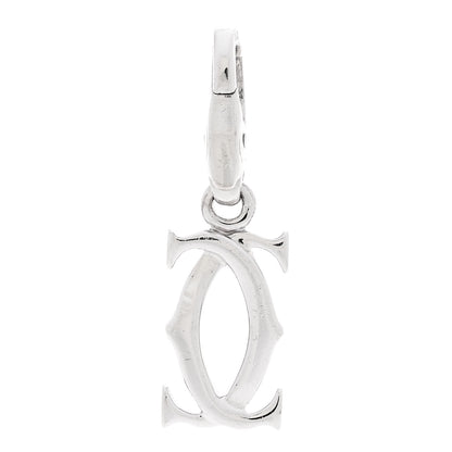 Cartier 18K White Gold Logo Charm 3 of 5