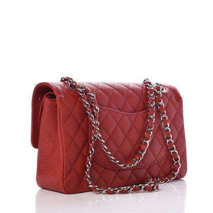 Chanel Caviar Quilted Medium Double Flap Red 4 of 9