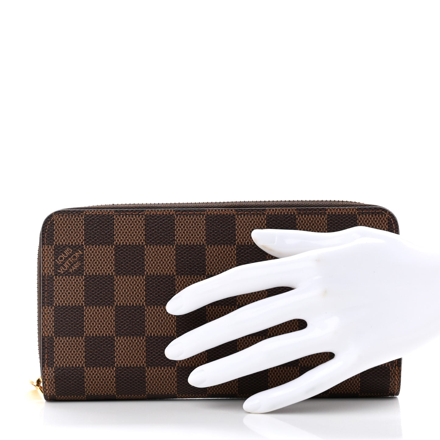 Damier Ebene Zippy Wallet Rose Ballerine