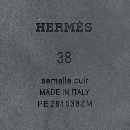 Hermes Calfskin Miss Sandals 38 Black 7 of 8