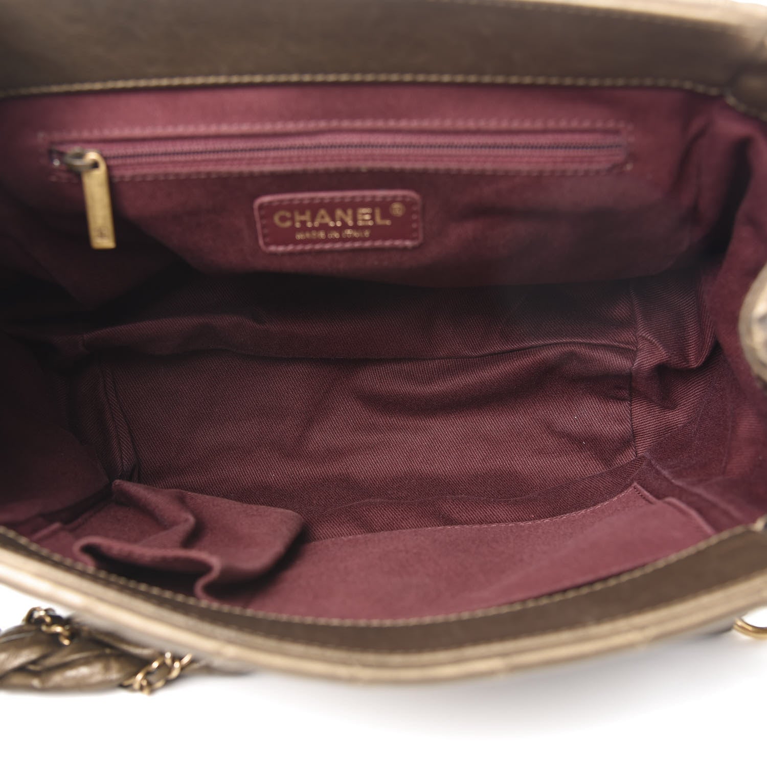 Chanel Metallic Calfskin Quilted Istanbul Accordion Flap Gold 5 of 10