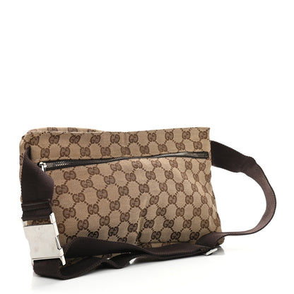 Gucci GG Monogram Double Pocket Belt Bag Dark Brown 3 of 12