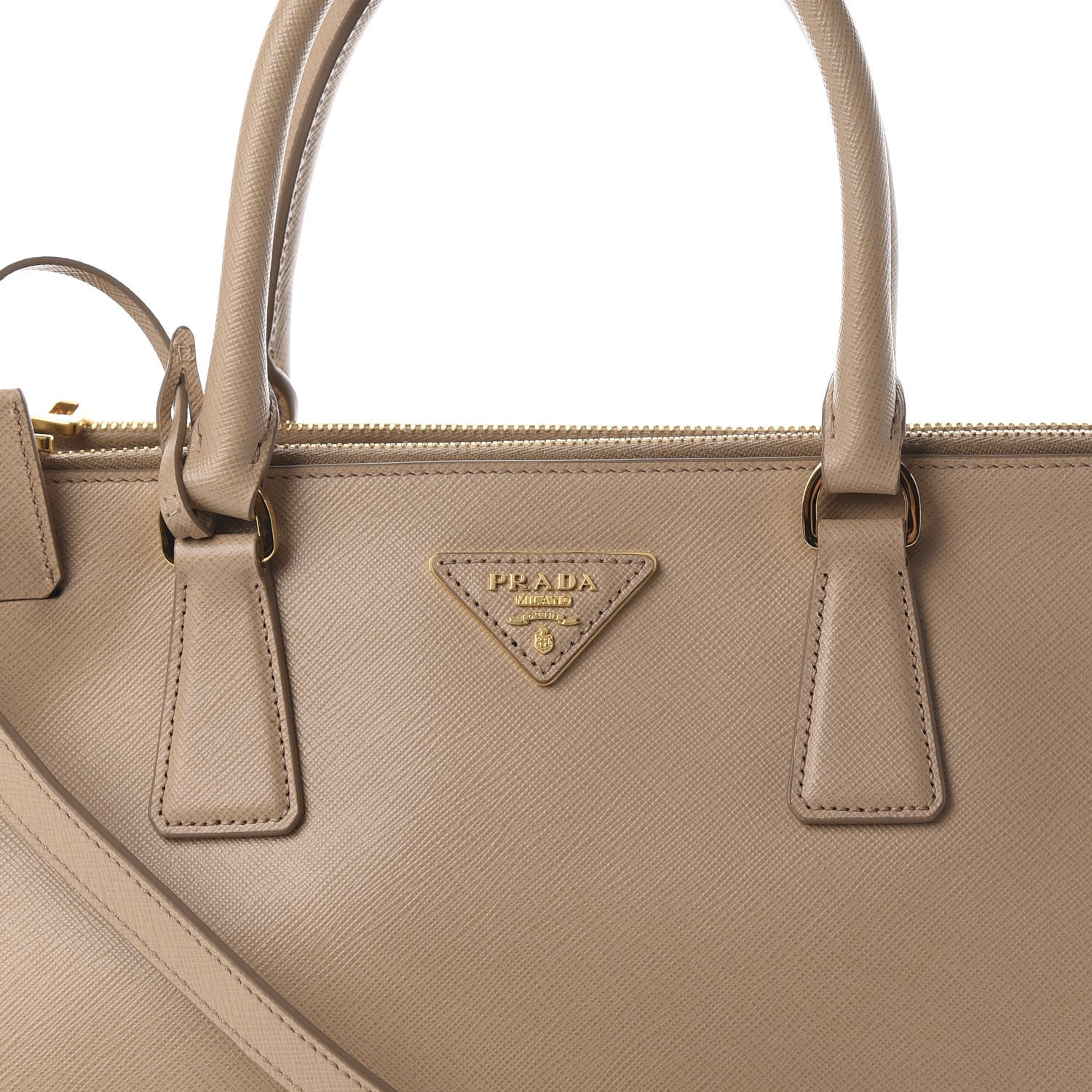 Prada Saffiano Medium Galleria Double Zip Tote Sabbia 10 of 12