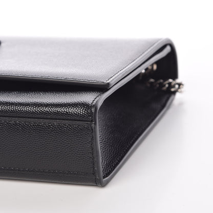 Saint Laurent Grain De Poudre Medium Classic Monogram Kate Satchel Black 12 of 12