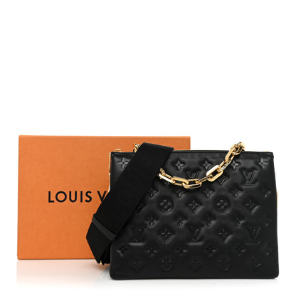 Louis Vuitton Lambskin Embossed Monogram Coussin PM Black 10 of 10