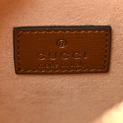 Gucci GG Supreme Monogram Azalea Calfskin Mini Retro Interlocking G Shoulder Bag Beige Ebony Brown Sugar 6 of 11