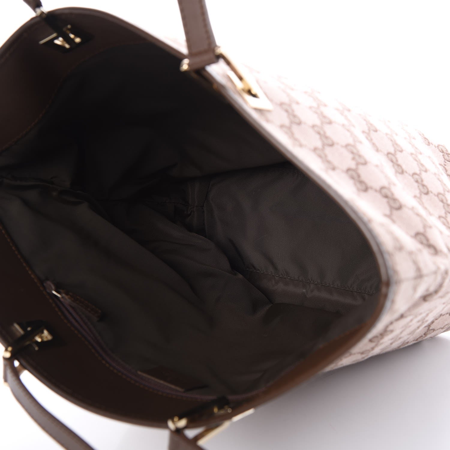 Gucci Monogram Large Bucket Tote Dark Brown 5 of 9