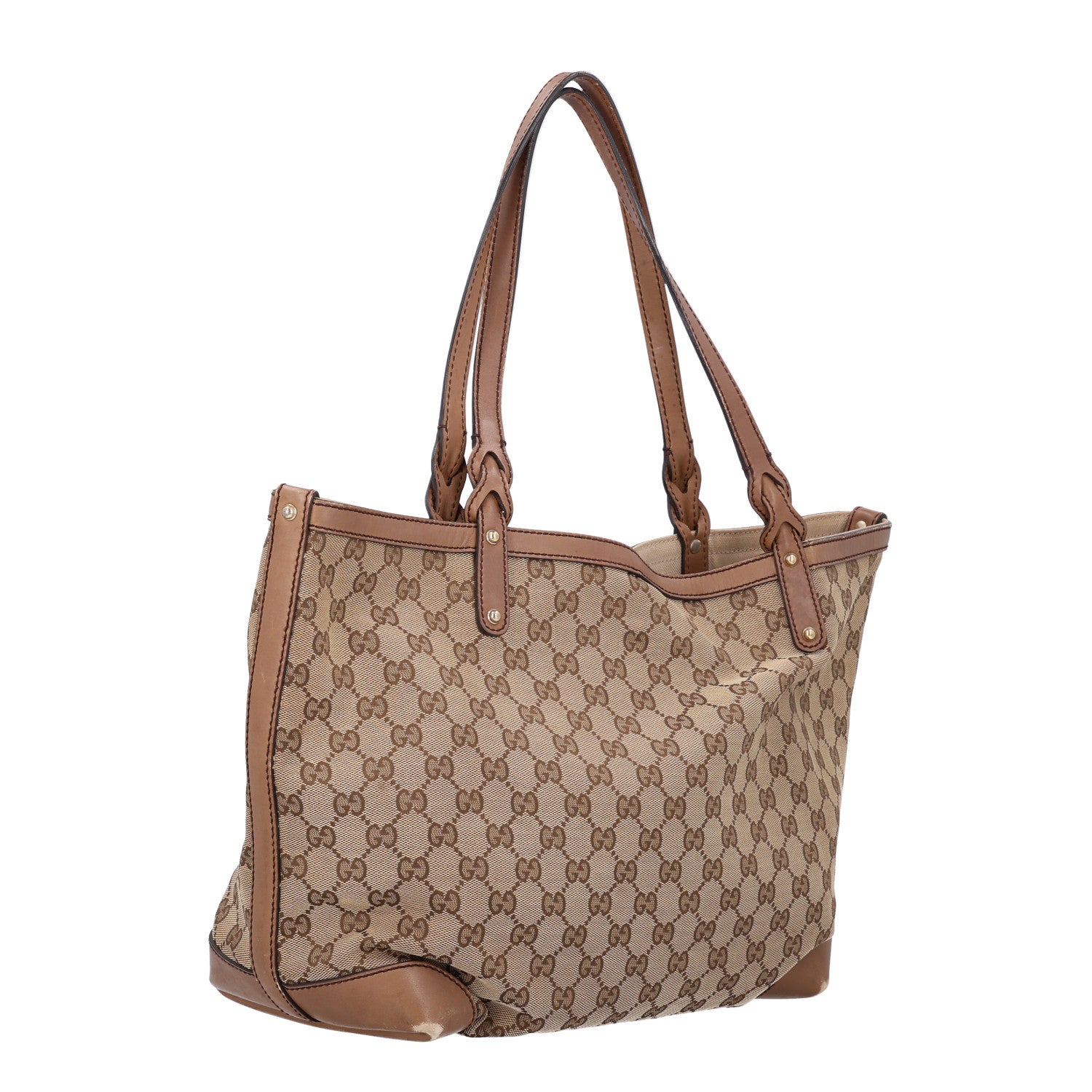 Gucci Monogram Large Craft Tote Light Brown 3 of 11