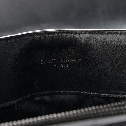 Saint Laurent Calfskin Y Quilted Monogram Medium Loulou Chain Satchel Black 7 of 13