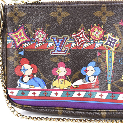 Louis Vuitton Monogram 2020 Christmas Animation Bumper Cars Mini Pochette Accessories Coquelicot 10 of 11