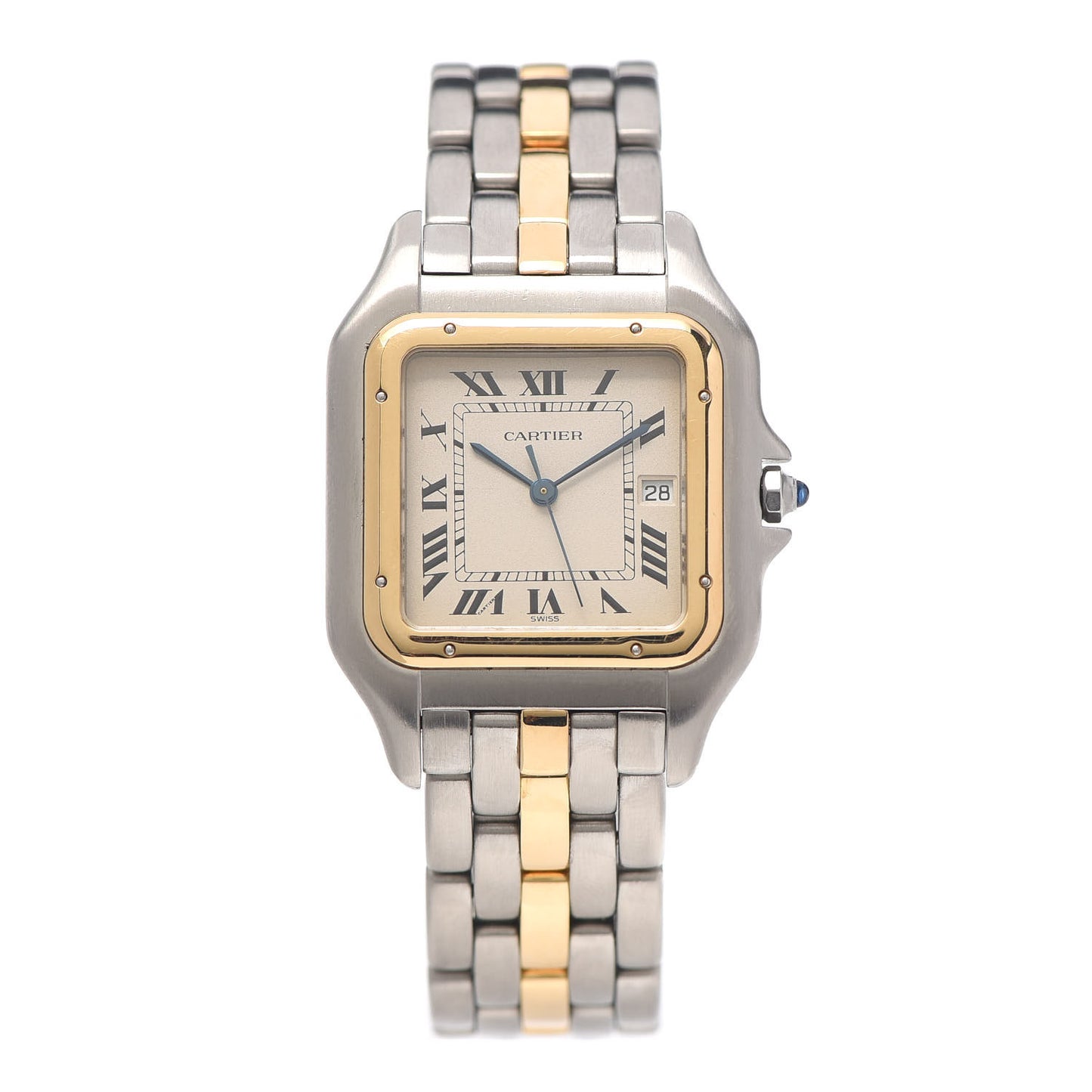 Stainless Steel 18K Yellow Gold 29mm Panthere Quartz Watch