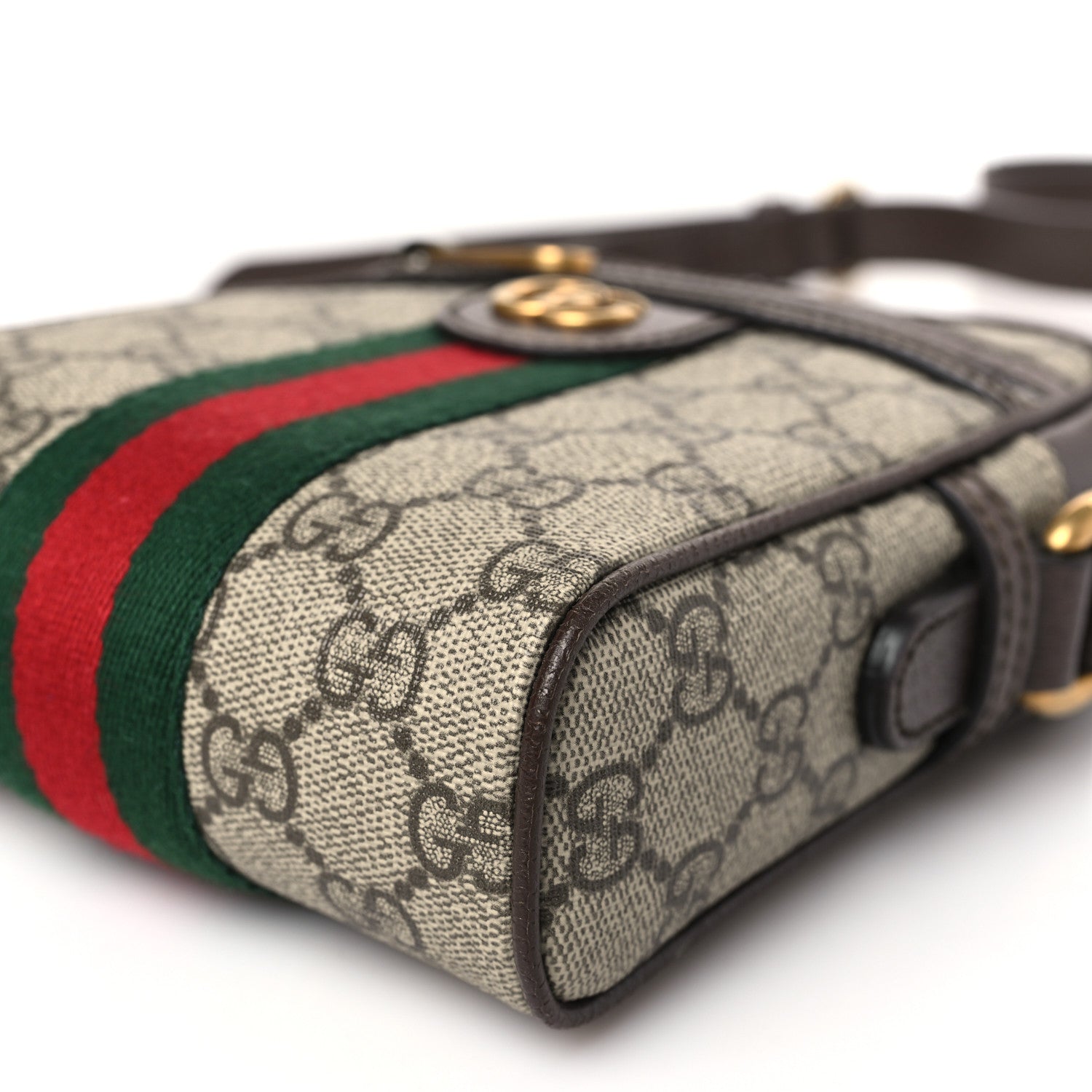 Gucci GG Supreme Monogram Web Mini Ophidia Messenger Brown 8 of 8