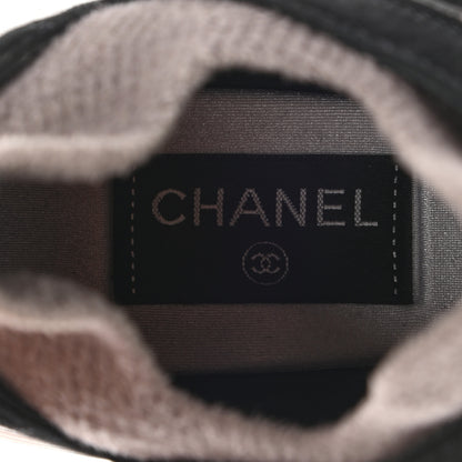 Chanel Fabric Suede Calfskin CC Sneakers 39.5 Grey Black 7 of 9
