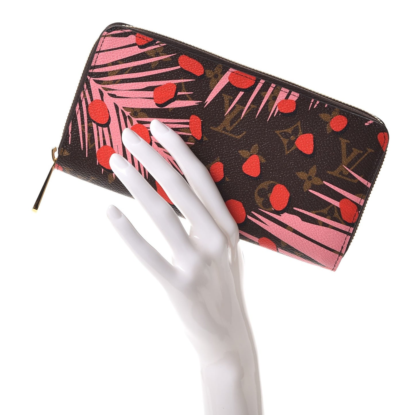 Monogram Jungle Dots Zippy Wallet Sugar Pink Poppy