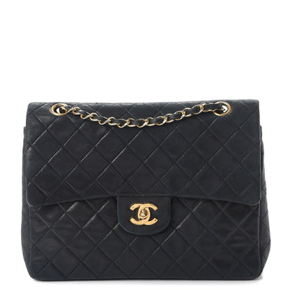 Chanel Lambskin Quilted Medium Double Flap Black 1 of 20