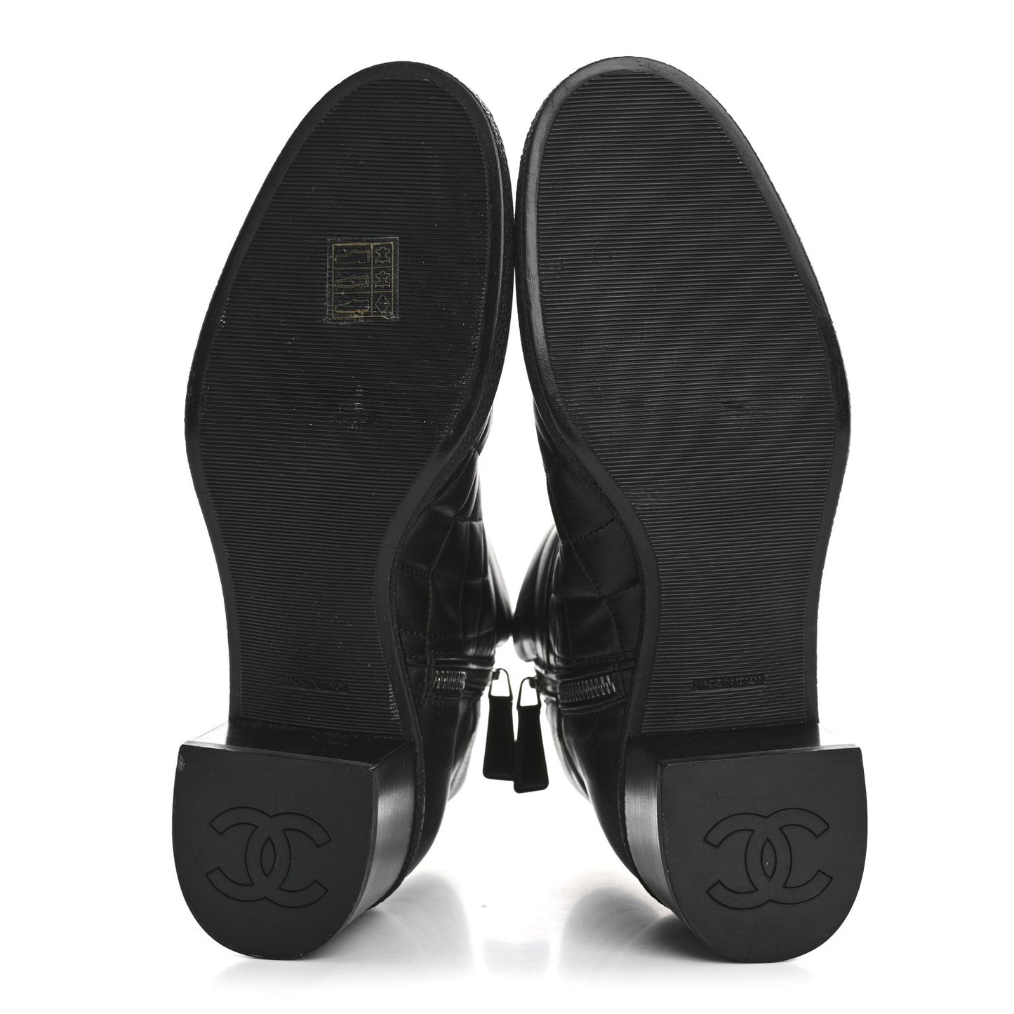 Lambskin Velvet Quilted Cap Toe Short Boots 40 Black