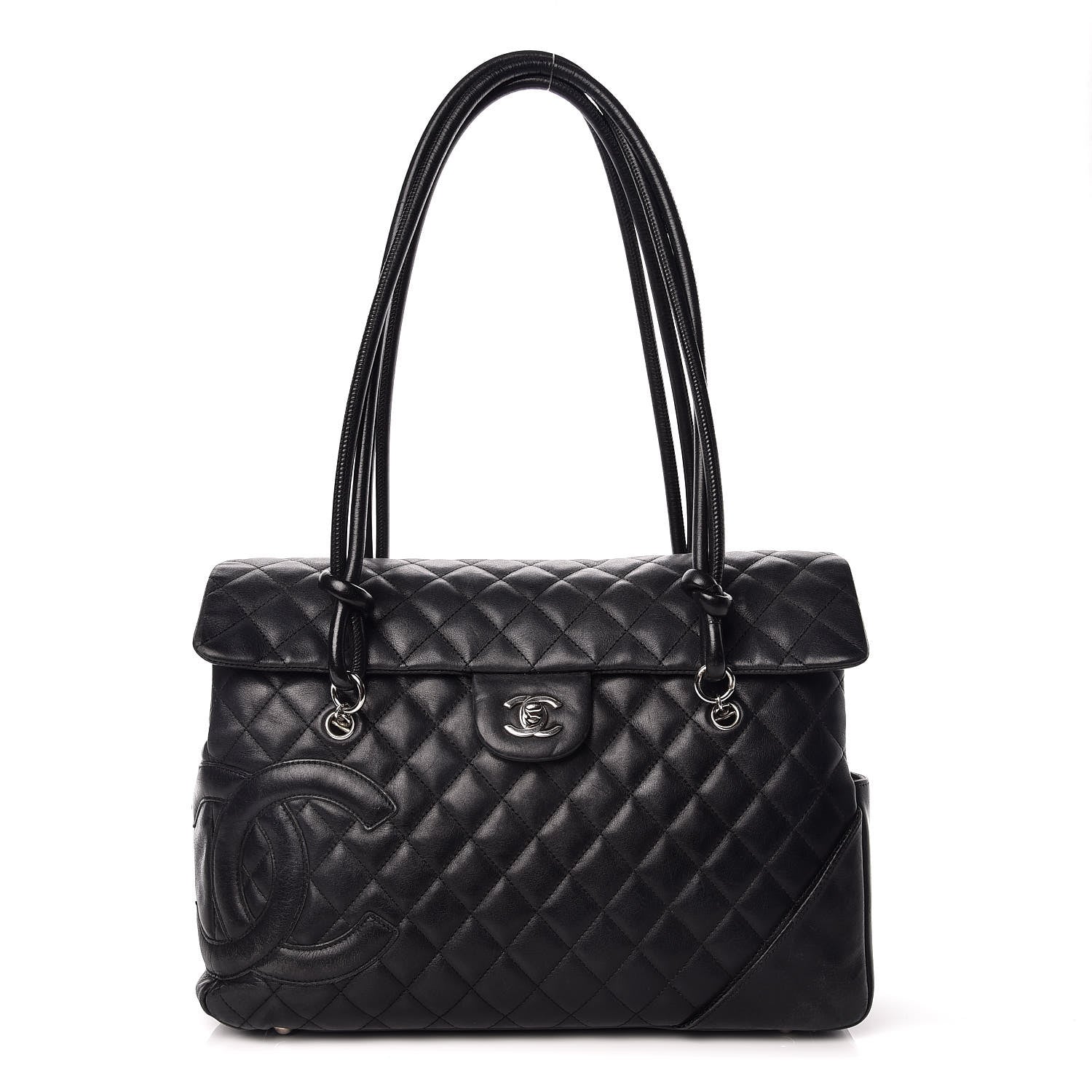Chanel Calfskin Quilted Large Cambon Flap Black 1 of 20