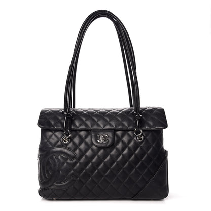 Chanel Calfskin Quilted Large Cambon Flap Black 1 of 20