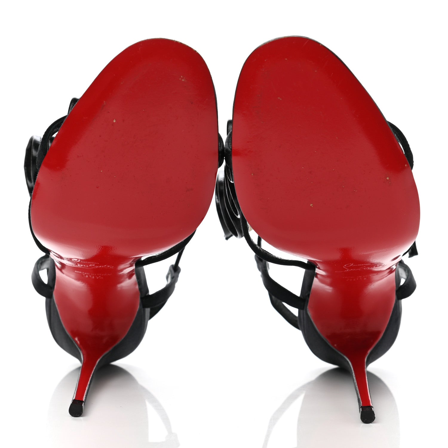 Christian Louboutin Dentelle Lace Fortitia Sandals 38.5 Black 5 of 9
