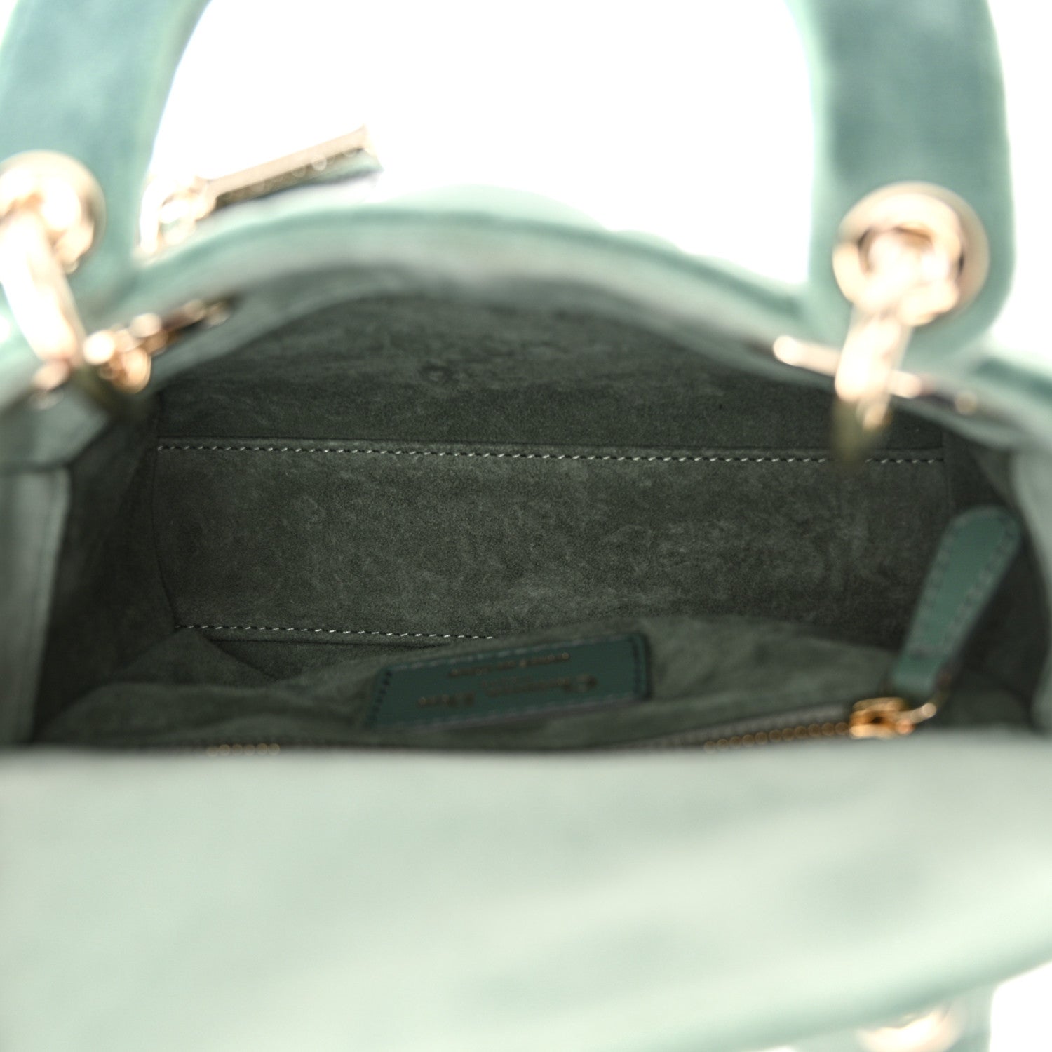 Christian Dior Velvet Mini Lady Dior Green 5 of 9