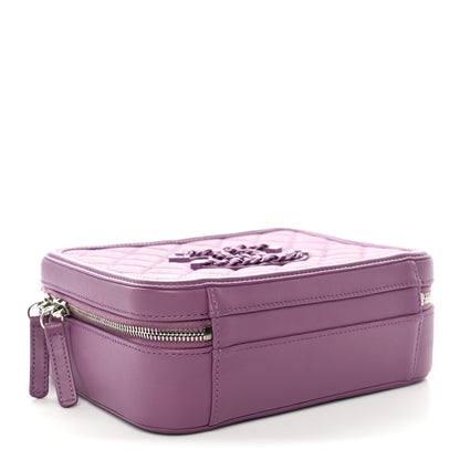 Chanel Lambskin Quilted Medium CC Filigree Vanity Case Purple 4 of 10