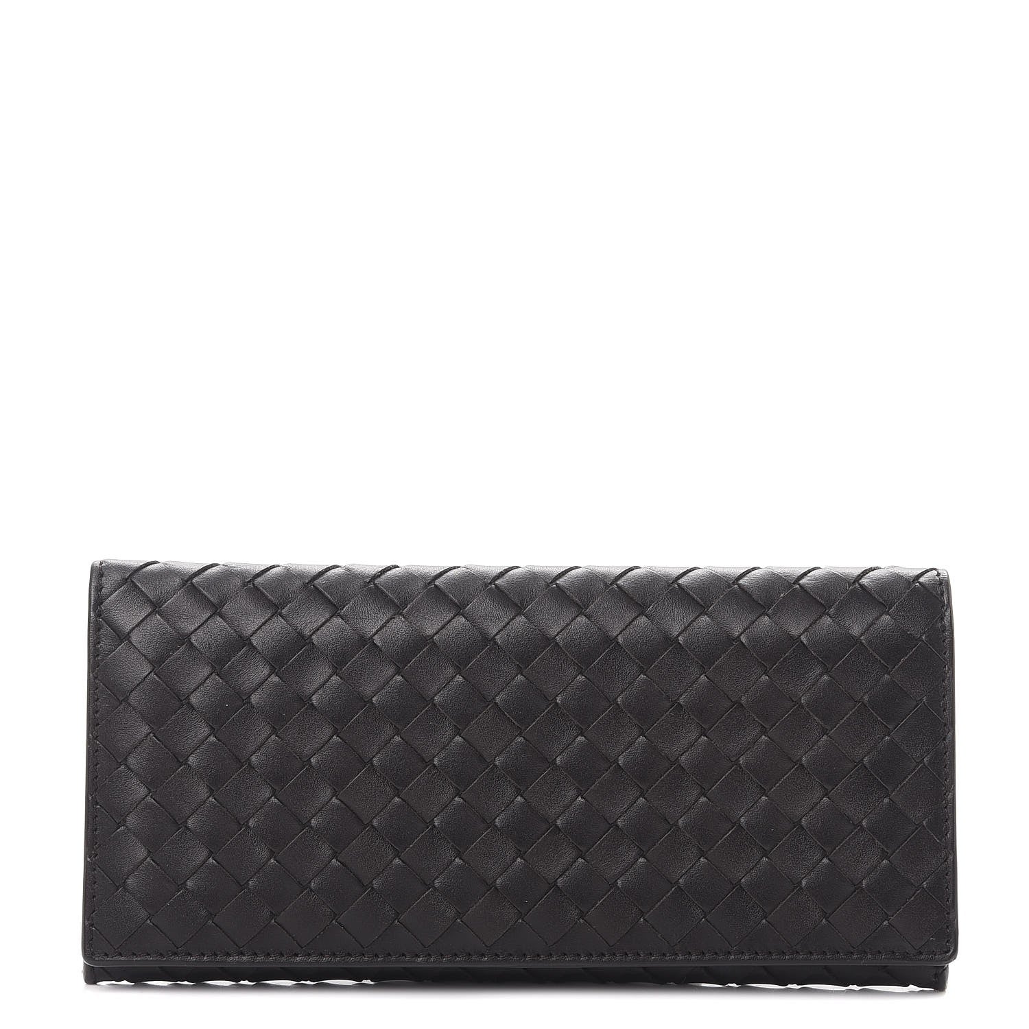 Bottega Veneta Nappa Intrecciato Continental Flap Wallet Ebano 1 of 9