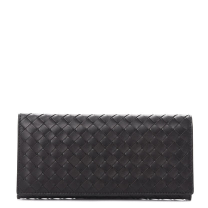Bottega Veneta Nappa Intrecciato Continental Flap Wallet Ebano 1 of 9