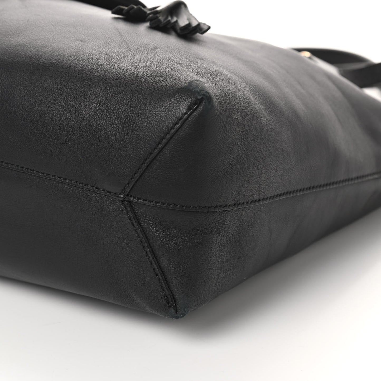 Calfskin Park Avenue Horsebit Small Tote Black