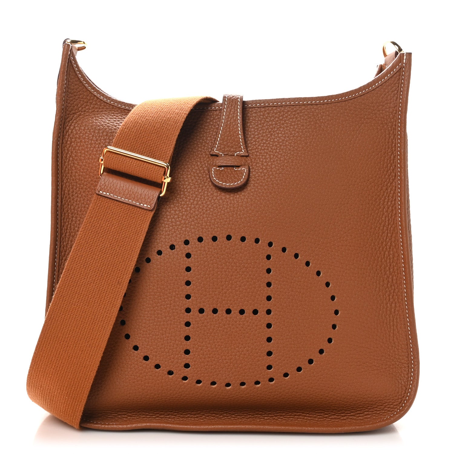 Hermes Taurillon Clemence Evelyne III PM Gold 1 of 11