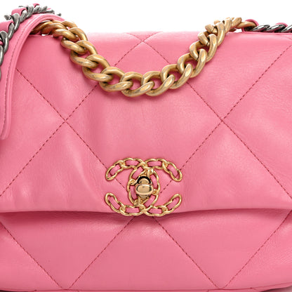 Chanel Lambskin Quilted Medium Chanel 19 Flap Pink 8 of 11