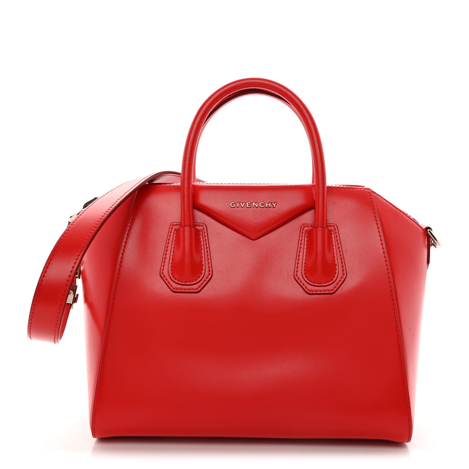 Givenchy Shiny Lord Calfskin Small Antigona Medium Red 1 of 11