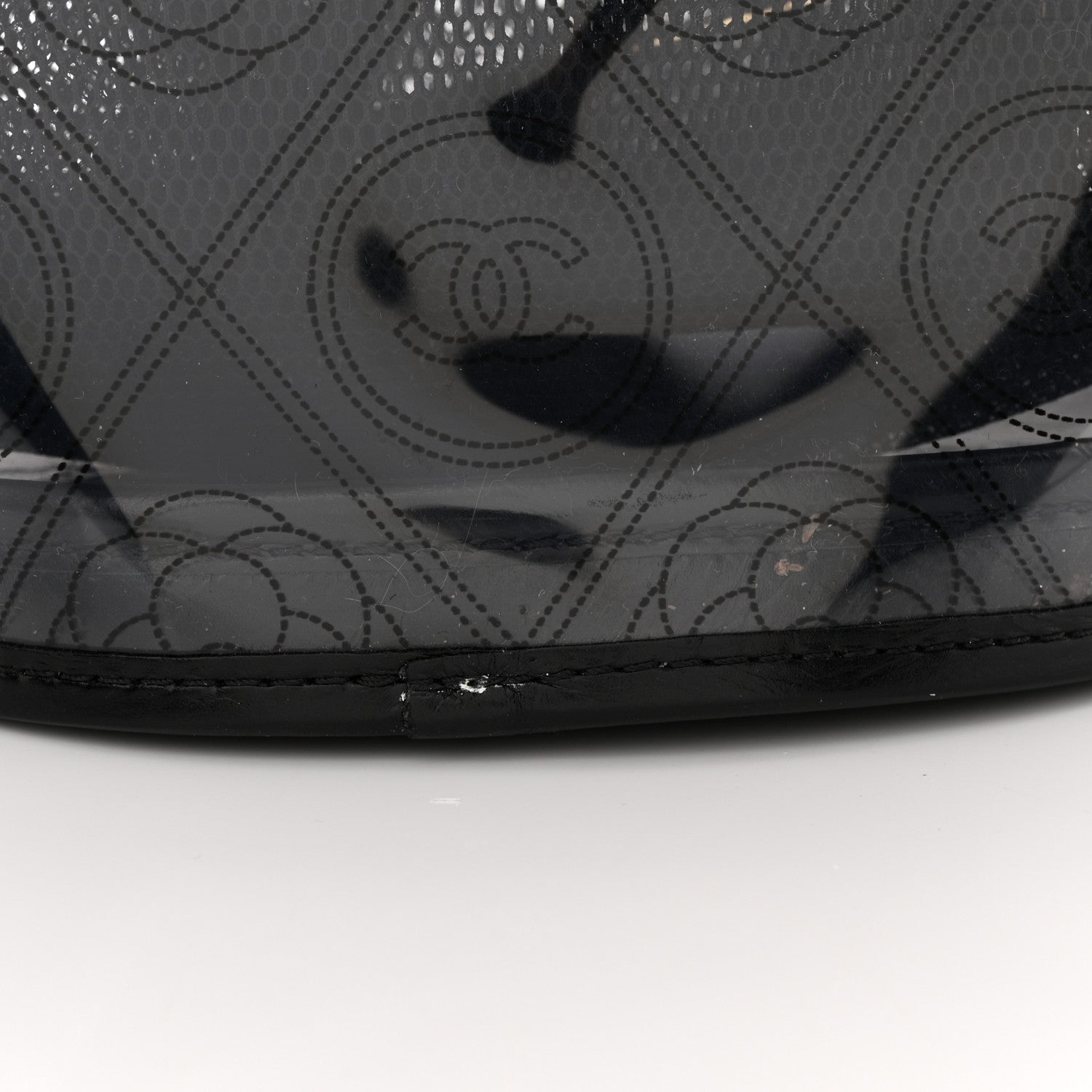 Chanel Crumpled Calfskin PVC Bucket Bag Black 11 of 11