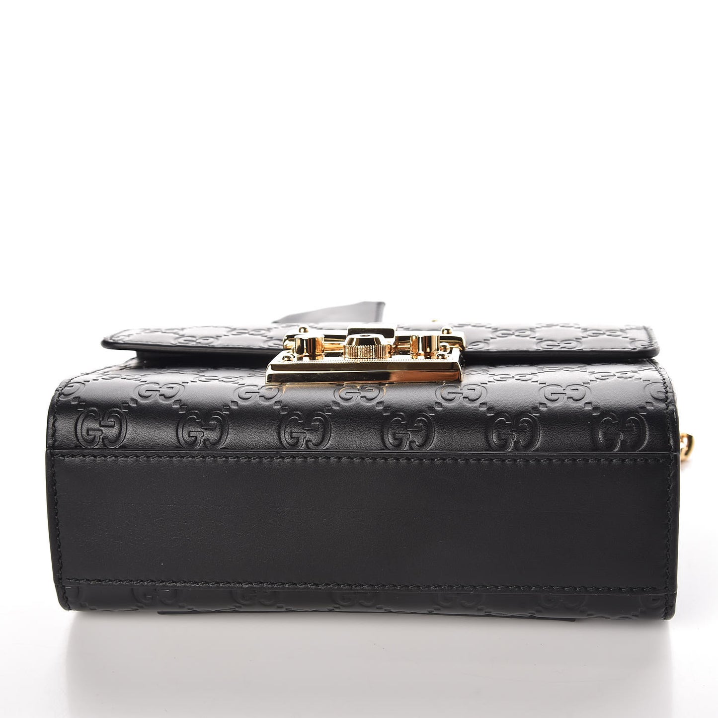 Guccissima Small Padlock Shoulder Bag Black