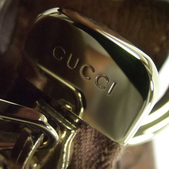 Leather Guccissima Signoria Hobo Brown