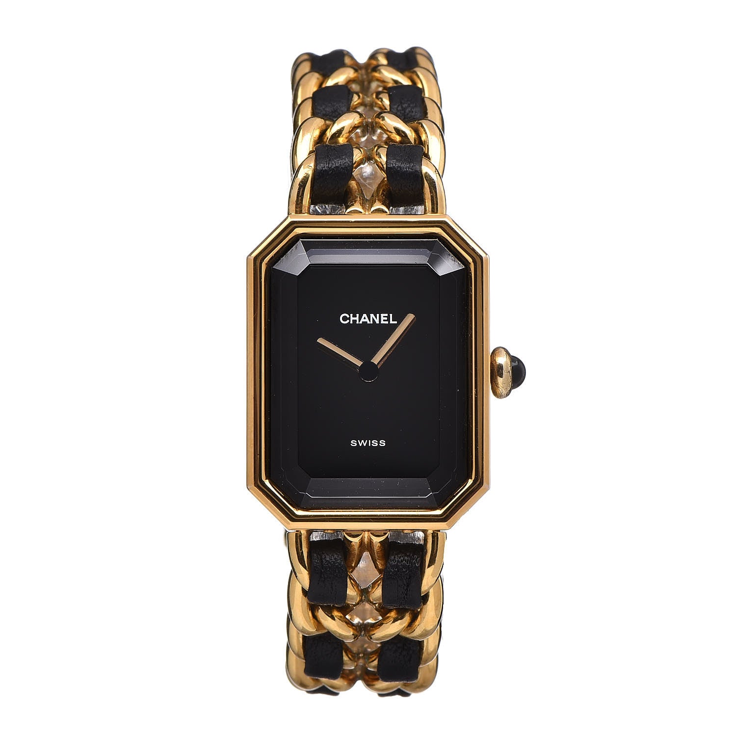 Chanel Stainless Steel Lambskin 20mm Chain Premiere Quartz Watch Gold L 1 of 6