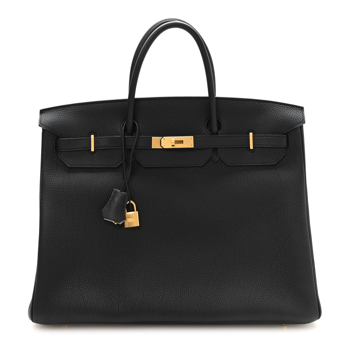 Togo Horseshoe Birkin 40 Black Gris Perle