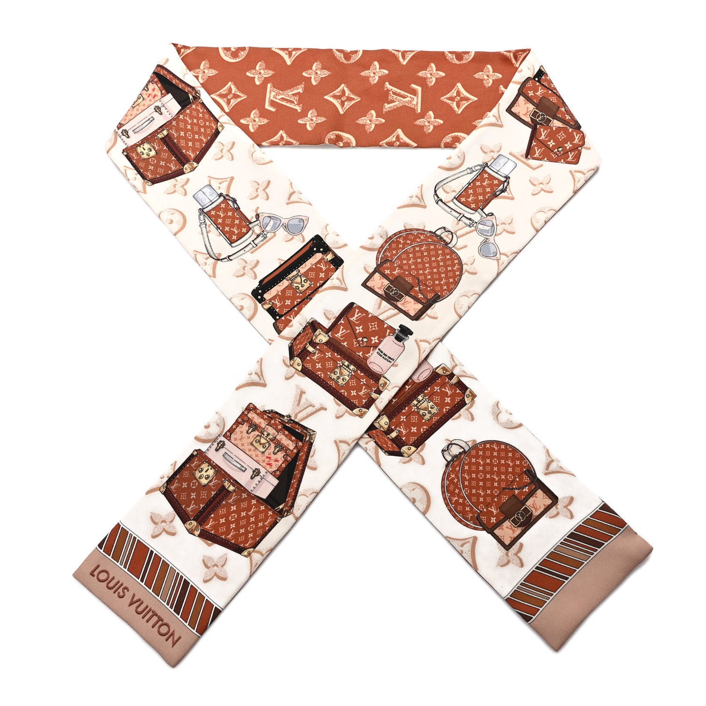 Silk Monogram Fall For You Bandeau Brown
