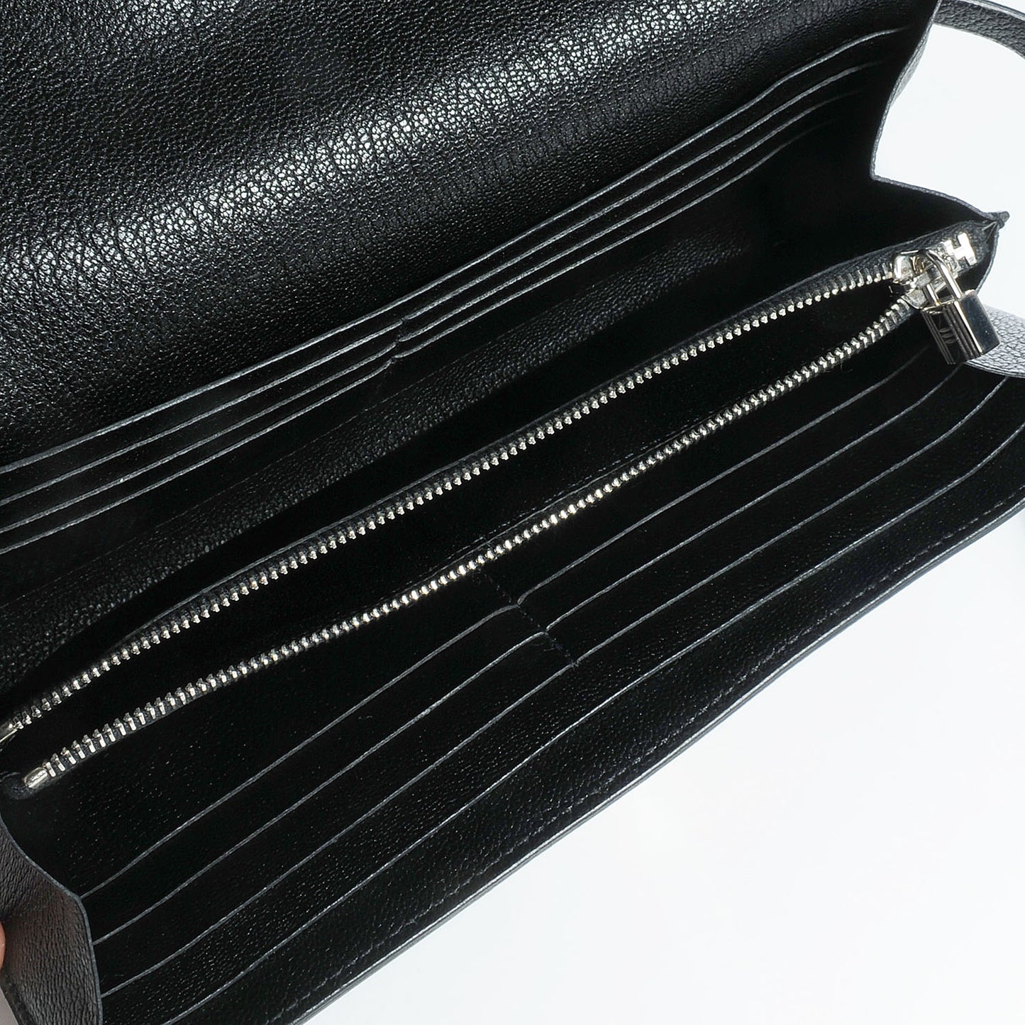Chèvre Mysore Kelly Longue Wallet Black