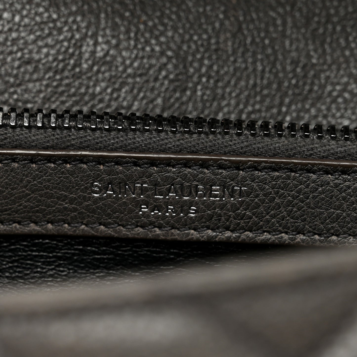 Sheepskin Matelasse Chevron Monogram Medium College Bag Asphalt